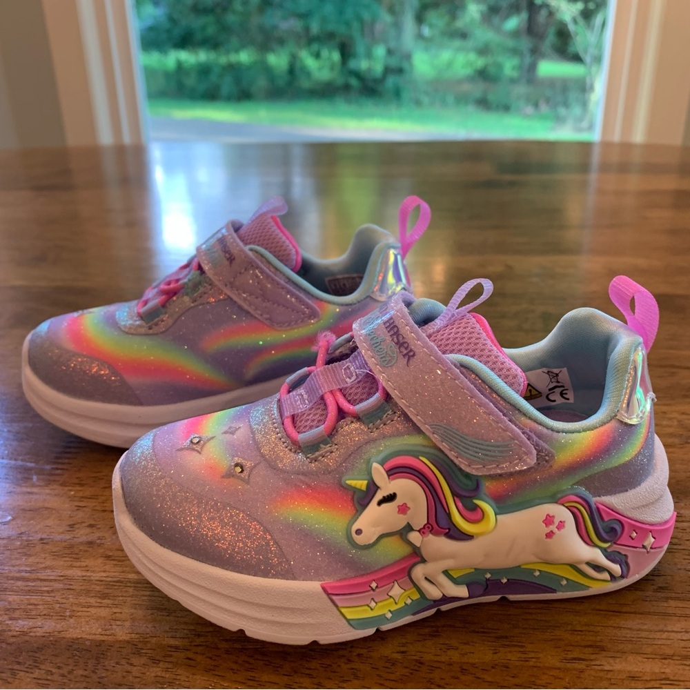 Skechers Kids Light Up Unicorn Rainbow Sneakers